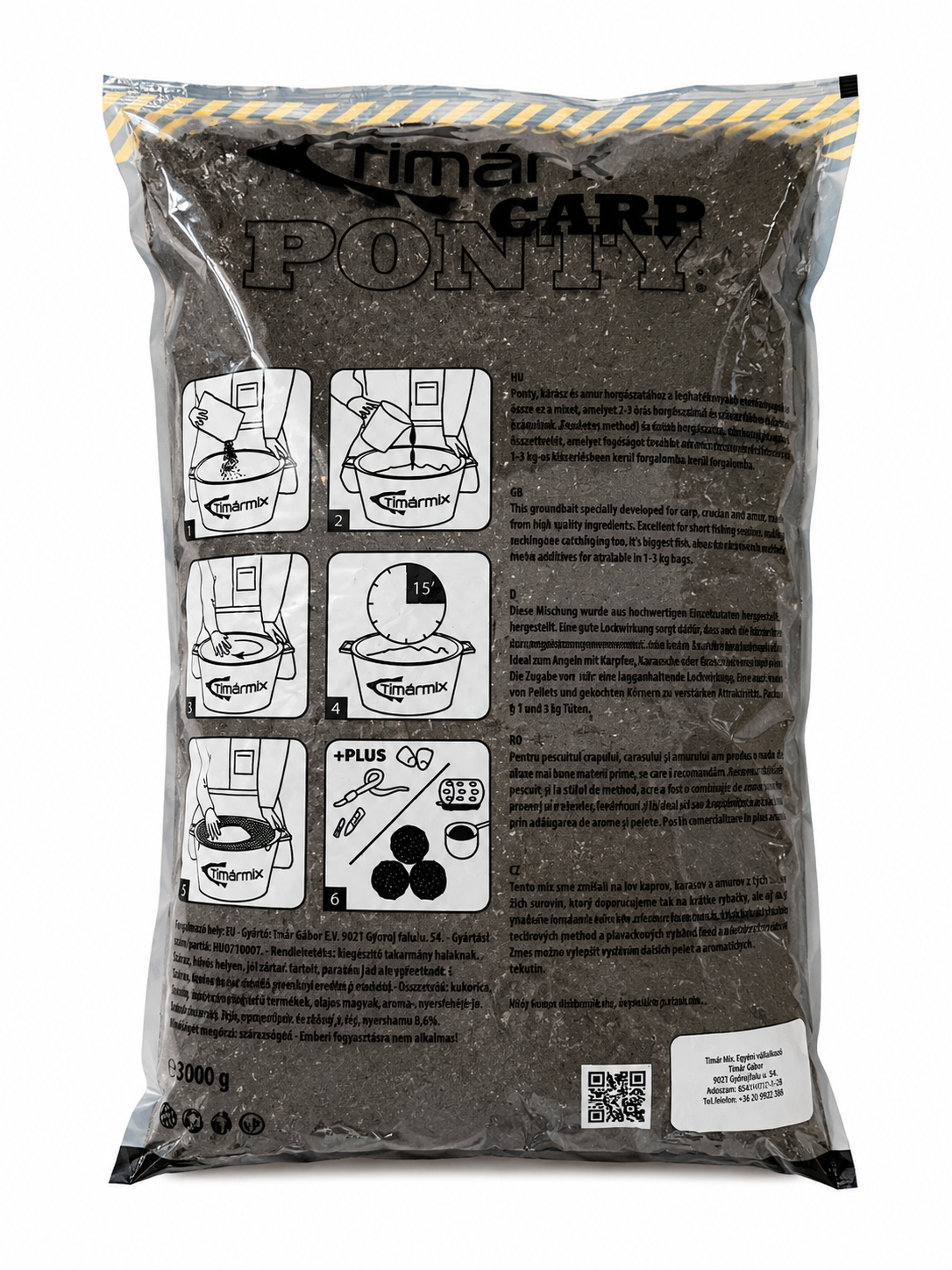 Trockenmix für Karpfen mit Pellets 3KG - Schwarz