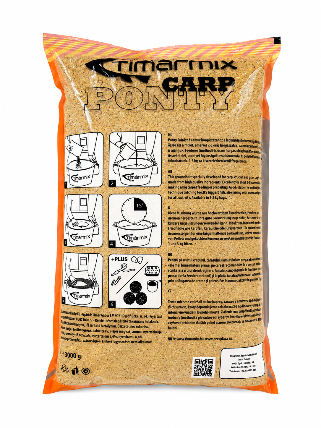 Trockenmix für Karpfen mit Pellets 3KG - Gelb