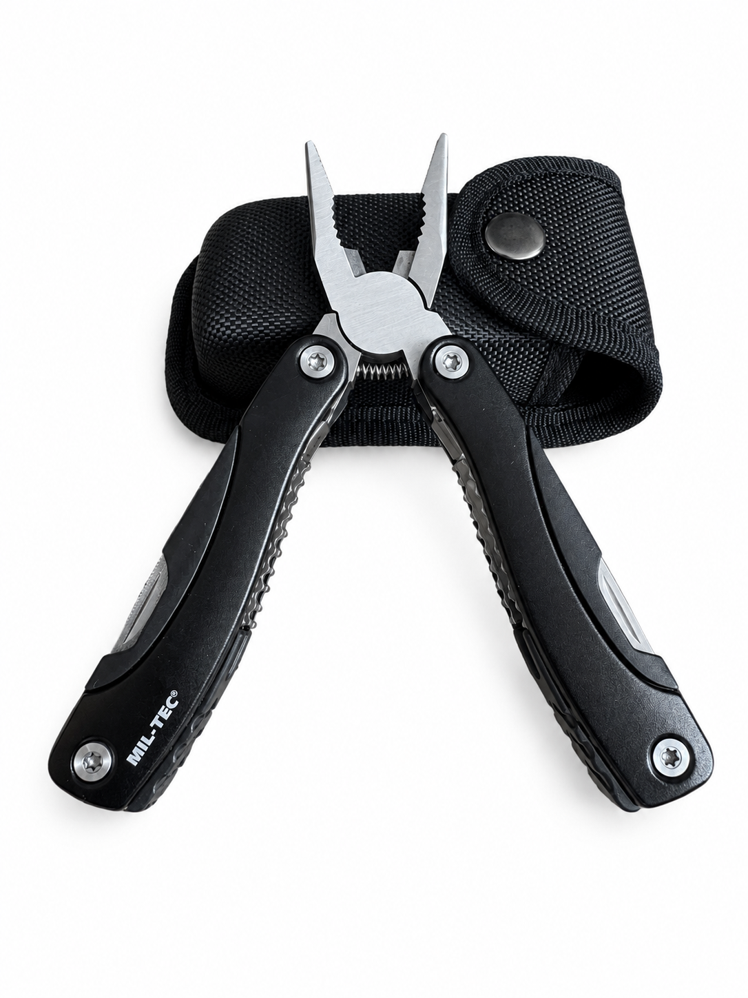 MIL-TEC® Multifunktions-Multitool mit Zange & Nylonholster – Vielseitiges Outdoor- und Werkzeug-Set