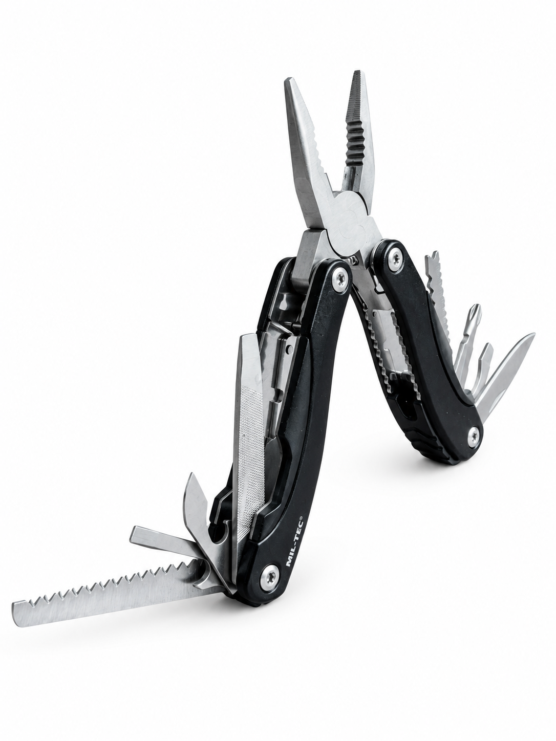 MIL-TEC® Multifunktions-Multitool mit Zange & Nylonholster – Vielseitiges Outdoor- und Werkzeug-Set