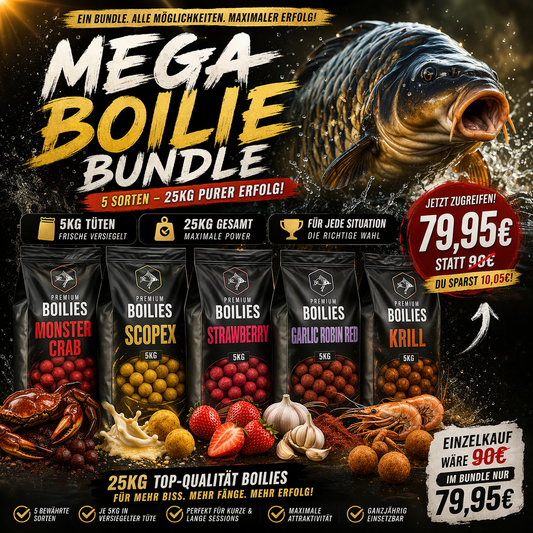Mega Boilie Bundle 25KG - Sonderangebot- Karpfenangeln/Carp
