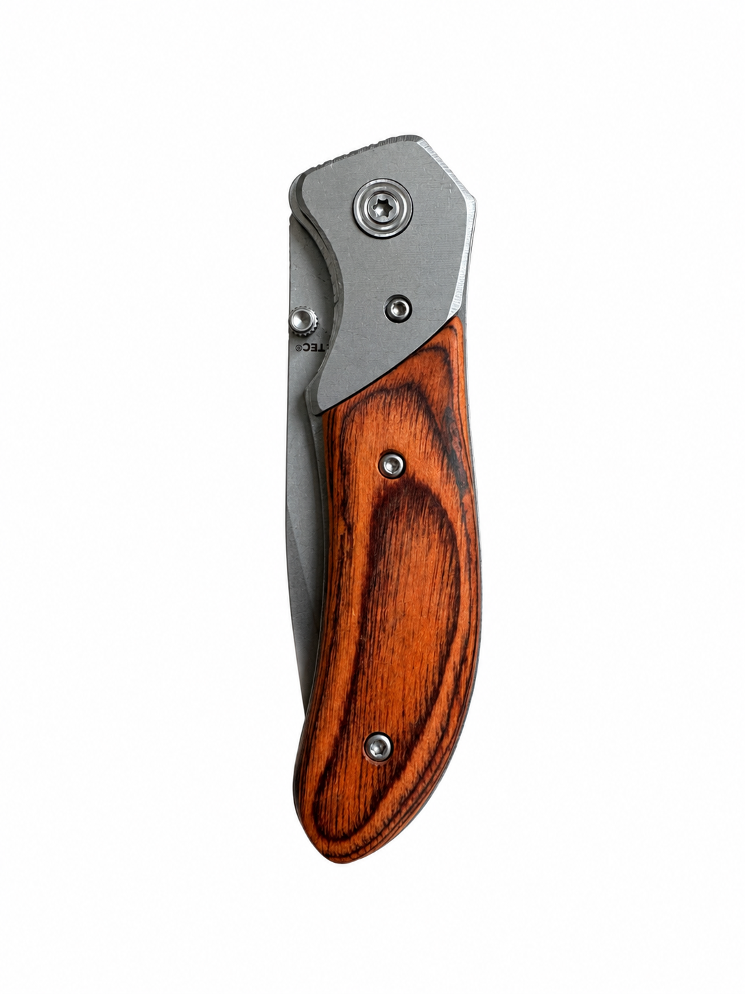 MIL-TEC® Klappmesser mit Holzgriff – Robustes Taschenmesser mit Edelstahlklinge