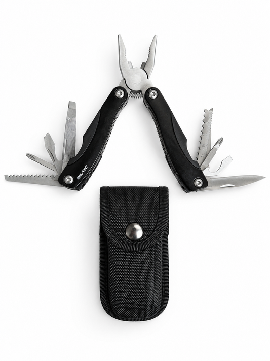 MIL-TEC® Multifunktions-Multitool mit Zange & Nylonholster – Vielseitiges Outdoor- und Werkzeug-Set