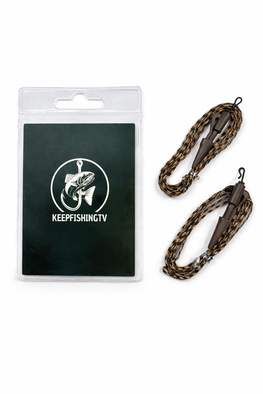 KeepfishingTV Lead Core 45lb / 100cm zum Karpfenangeln – Camouflage, Vormontiert - 2 Stück