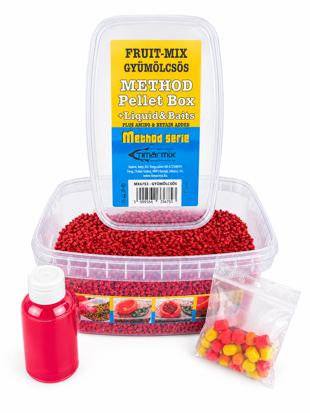Method Feeder Fruit Mix Set 500Gramm | Pelletbox mit Aroma & Hakenköder 3in1